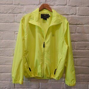 Ralph Lauren Polo Sport Windbreaker Jacket Mens M Yellow Full Zip Lightweight